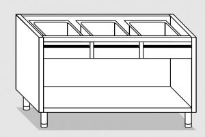 28111.10 Armoire ouverte modulable avec 2 tiroirs confortables 100x70x81h cm